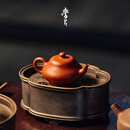 学古 |海棠壶承中式复古手工纯锡储水式潮汕工夫茶盘