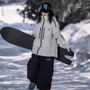 AWKA单板滑雪裤女款男保暖防风加厚防水裤子宽松专业户外雪地冬季 黑色 M