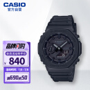 卡西欧（CASIO）手表 G-SHOCK YOUTH系列 防震防水双显薄款运动男士手表 GA-2100-1A1
