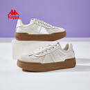 卡帕（Kappa）官方德训鞋子女鞋冬季厚底增高休闲运动学生板鞋 银色 37