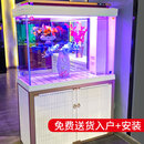 森森（SUNSUN）鱼缸水族箱生态造景玻璃底滤大型鱼缸客厅包安装 超白隔断1.0米长35cm宽(双色可选)带礼包