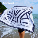 TOSWIM拓胜游泳速干浴巾温泉吸水巾男女成人披风运动健身旅行毛巾快干 律动线条【160*80cm】