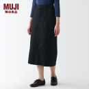 无印良品（MUJI）女式 木棉混 裙子 BEK47C3S 半身裙 黑色 M