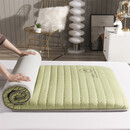 雅芳婷（A-Fontane）床垫1.8×2米大豆榻榻米褥子1.5×2米双人家用宿舍加厚软褥子 小蜜蜂-波纹绿【厚约5cm】 150*190cm