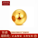 沃尔金足金999黄金转运珠大金珠亮面路路通串珠百搭情侣款8mm珠子送女友 8MM大金珠【1g】单颗多退少补