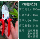 佐川田佐川田SK5钢修枝剪进口日本省力修剪园艺剪刀树枝园林果树花艺剪  738省力剪【中号】+刀片弹簧