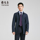 雅戈尔（YOUNGOR）风衣男茄克男士春夏男中青年单风衣商场同款 藏青 L 175/96A