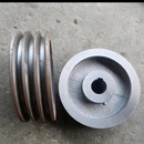 实心皮带轮双槽三槽AB型电机轮三角带轮铁铸平面外径60-160大小轮 B型三槽外径160毫米 内径35