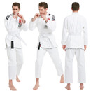 GINGPAI巴西柔术道服防磨衣男女专业训练服BJJ 轻量级GI巴柔道服成人加厚 柔术服白色 A2
