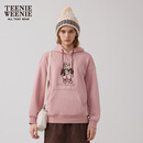 Teenie Weenie小熊女装连帽卫衣冬季时尚简约休闲美式粉色上衣外套 粉色 S (160)