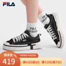 斐乐（FILA）官方LOOP女鞋帆布鞋2023夏新款休闲运动鞋小白鞋板鞋断层鞋 黑-BK 37.5