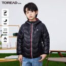 探路者（TOREAD）官方旗舰店 儿童羽绒服男女中小大童装秋冬季超轻韩版潮短款外套QADDAK95212-G01X黑色130