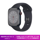 Apple Watch Series 8 智能手表GPS + 蜂窝款45毫米午夜色铝金属表壳午夜色运动型表带 MNK53CH/A