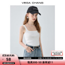 VEGA CHANG纯色吊带背心女2024年夏季新款修身显瘦内搭无袖上衣针织打底衫 贝壳白 S