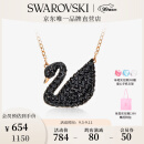 施华洛世奇（SWAROVSKI）【生日礼物】施华洛世奇天鹅 项链 SWAN PAVE 镀玫瑰金色（大）5204134