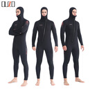 Sun Aegis潜水服男女士连体连帽1.5/3/5/7mm加厚防寒保暖衣冲浪衣浮潜衣服 7mm男款长袖连体包头/前开拉链 L