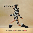 ERDOS 24冬季新品费尔岛毛衣圆领彩色波点虚提圣诞针织开衫女羊绒衫 黑白条纹 165/84A/M