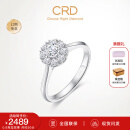 克徕帝（CRD）CRD克徕帝【现货闪发】钻戒铂金钻石戒指钻戒女求婚戒指群镶 1.2克拉效果 共约30分D-E色