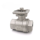 304不锈钢二片式高平台球阀两片式丝扣内螺纹气动球阀4分6分DN20 304 重型DN25