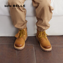 百丽（Belle）舒适户外马丁靴商场同款休闲大黄靴G6665D94 土黄-单里 36码