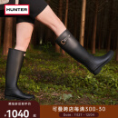 HUNTER雨靴Refined高筒靴金属孔圈防滑防水户外廋腿长筒靴女鞋 黑色/BLK 37