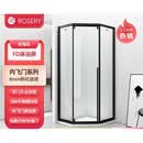 艾风格钻石型淋浴房小卫生间浴室侧滑门玻璃隔断定制内飞门移门 选择(预约到店)享门店礼包 不含蒸汽