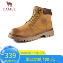 骆驼（CAMEL）男士马丁靴户外情侣高帮大黄靴 GE122W7757T 金黄 44