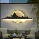 仁彩新中式户外壁灯LED太阳能防水铁艺别墅庭院墙壁影壁影壁景观灯 月球壁灯60*4CM暖光
