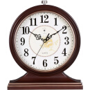 北极星（POLARIS）挂钟 古典欧式座钟表复古客厅装饰台钟创意12英寸卧室床头时钟70090-2木纹色