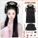 唐妮 古装汉服假发包一体式全头套造型古风发髻懒人假发手残百搭发型 韶华发箍款+发饰五件套