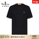 Biemlfdlkk【清泉纱】比音勒芬春夏男士休闲简约清凉舒适柔软圆领短袖针织衫 07黑色 120/3XL