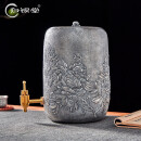 归银堂纯银999手工储水缸家用大号储水罐银水缸储水器储酒缸茶道银茶具 大容量5.6L+证书+礼盒