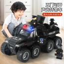 泰芬乐大号八轮装甲110警车儿童玩具男孩合金回力仿真特警汽车模型