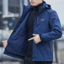 始祖鸟（ARC'TERYX）2024年新款秋冬男士加绒三合一硬壳冲锋衣防风防水运动休闲宽松面料舒适潮 宝蓝色 XL