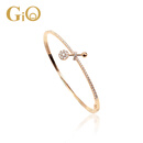 GiO珠宝 星动系列 18K金钻石手镯女群镶钻石 生日礼物 18K金钻石玫瑰金版