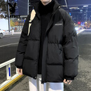 花花公子（PLAYBOY）羽绒棉服男2025年秋冬季新款设计感小众情侣面包服加厚保暖外套潮 黑色 L 110-130斤可穿