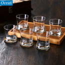 OCEAN泰国进口水晶家用透明水杯收腰玻璃杯威士忌洋酒杯啤酒烈酒杯酒具 探戈杯350ml【六个装】