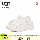 UGG 2022夏季新款女士凉鞋厚底魔术贴LOGO款休闲时尚凉鞋 1125101 WHT | 白色 37