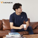 威耐可适（VENEX）日本休养服居家男款短袖上衣舒缓疲倦 睡眠起居服 改善亚健康6520 黑色 XL