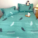 谷蝶纯棉老粗布大炕单床单单件加厚件套农村土炕榻榻米床单定制防滑 爱情之羽-新花色 1.5米床用200cmx230cm【送枕套一