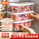 禧天龙冰箱保鲜盒食品级冰箱收纳盒塑料密封盒蔬菜水果冷冻盒 1.8L 2个