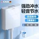 HOMK【德国】马桶水箱冲便器卫生间厕所蹲便器节水大冲力抽水蹲厕水箱 SH御盾款【高配水件+特厚结构】 免打孔设计丨附安装全套配件