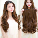 唐妮 假发女长卷发一片式大波浪卷发接发片假发片仿真发蓬松隐形无痕 棕黑色 新升级五卡卷发【45CM】