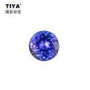 TIYA彩宝 坦桑石均约1.5ct  约7×7×5mm,坦桑石,纯圆形坦桑石裸石 T008