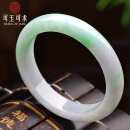 可玉可求 孤品春彩翡翠玉手镯 正装宽条阳绿手镯 玉石镯子带证书 【款二约58毫米】C6530x