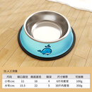 柒哦狗碗狗盆猫碗猫食盆狗狗饭盆防打翻双碗喝水一体中小型犬宠物用品 深海鲸鱼-单盆 小号(适合0-6斤幼犬猫)