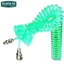 老A LAOA LA240006 PU气动弹簧管气泵高压气管伸缩软管螺旋风管带快速接头8*5mm/6m