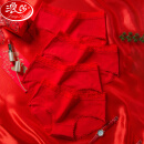 浪莎本命年内裤女属兔年喜庆结婚中腰三角裤（4条装）纯棉裆大红女士内裤 大红*4 L(90-120斤）