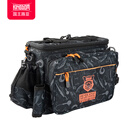 国王路亚路亚包多功能腰包斜挎单肩包钓鱼背包耐磨渔具包 黑色