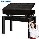 莫森（MOSEN）MS-22S实木加厚电钢琴凳 单人钢琴椅古筝练习琴凳 成人儿童练习凳子 实木可升降调节 黑色